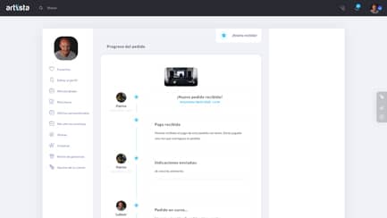 Développement Web sur Mesure - Avancement d'une Commande - Artiista
