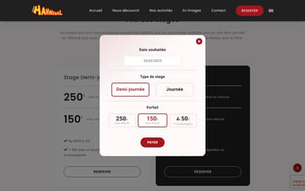 Développement Web sur Mesure - Réservation d'une Activité - Espace Hannibal