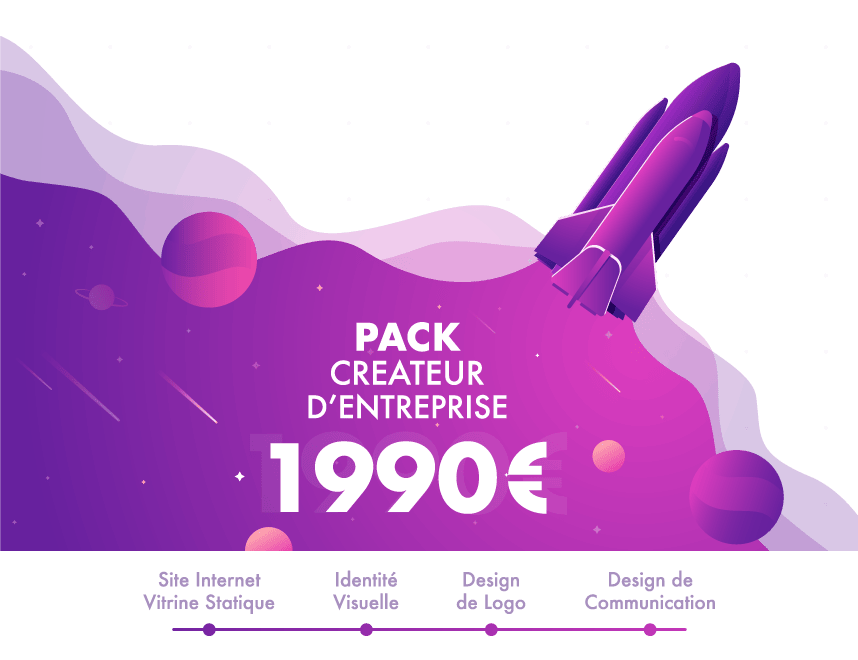 Pack site internet logo et cartes de visites pour création d'entreprise