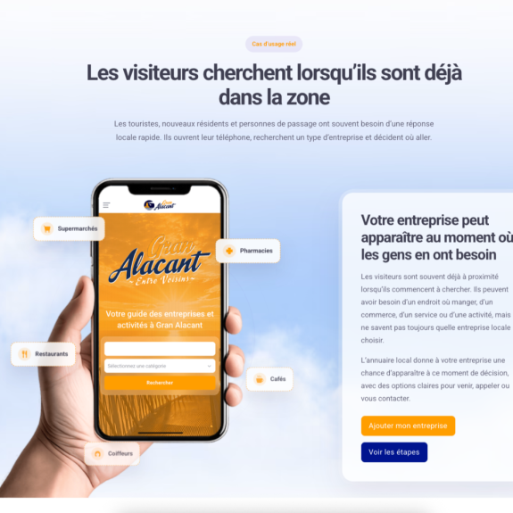 Annuaire entreprises - Landing page - Présentation projet