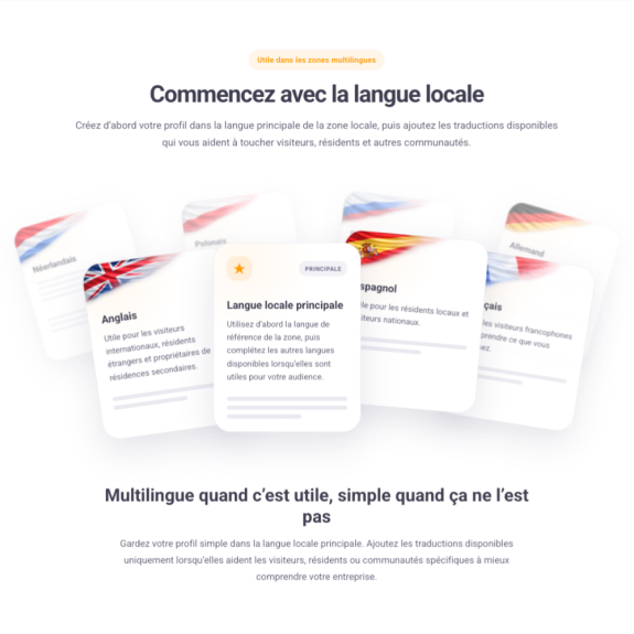 Annuaire entreprises - Landing page - Langues