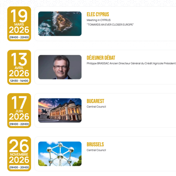 Affichage liste des événements