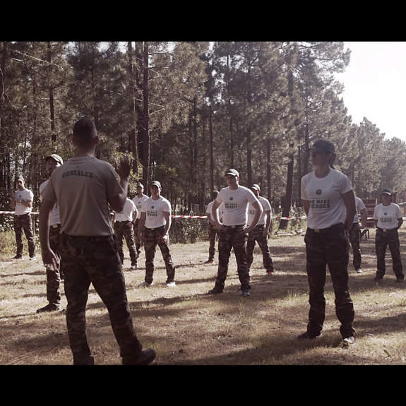 Séquence d’une vidéo de présentation trailer pour le camp de fitness militaire Averno - extrait 1