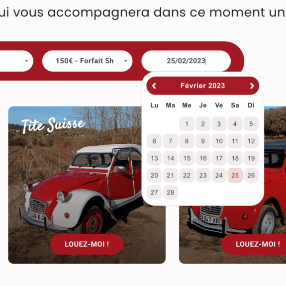 Développement web sur mesure : Système de réservation pour location de véhicules et activités en plein air - Espace Hannibal Verfeuil