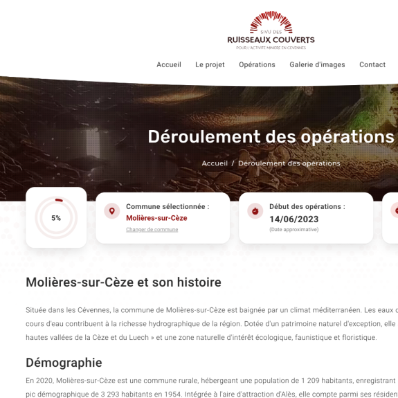 Suivi des opérations pour le site du SIVU des Ruisseaux Couverts