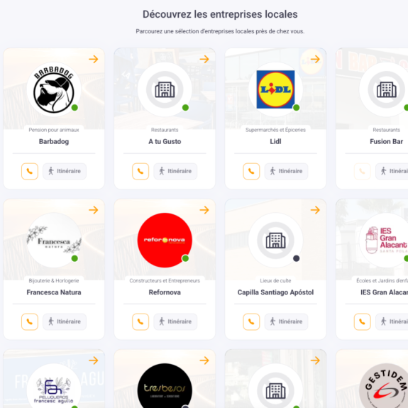 Annuaire entreprises - Visuel fiches entreprises