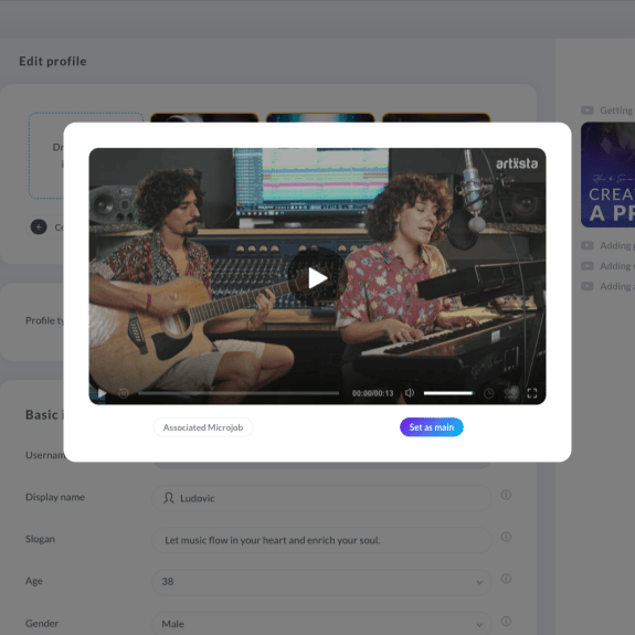 Développement web sur mesure : système d'encodage et streaming de vidéo pour marketplace musique et audio - Artiista, France